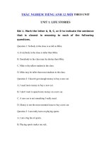 Tải Trắc nghiệm Writing tiếng Anh lớp 12 Unit 1 Life Stories - Bài tập Unit 1 lớp 12 Life Stories có đáp án