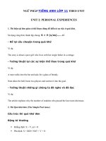 Tải Ngữ pháp Unit 2 lớp 11 Personal Experiences hệ 7 năm - Cấu trúc ngữ pháp tiếng Anh lớp 11 Unit 2 chi tiết nhất