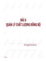 Bài giảng Bài 6: Quản lý chất lượng đồng bộ