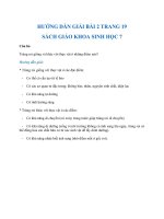 Hướng dẫn giải bài 2 trang 19 sgk Sinh học 7