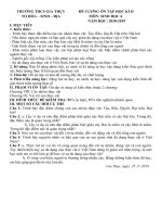 Đề cương ôn tập môn: Sinh học