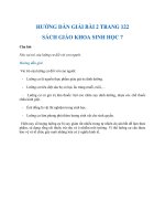 Hướng dẫn giải bài 2 trang 122 sgk Sinh học 7