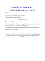 Bài 1 trang 6 SGK Địa 7 | Giải bài tập SGK Địa lí lớp 7