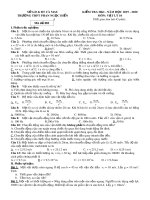 Đề thi học kì 1 môn Vật lí 10 năm 2019-2020 có đáp án - Trường THPT Phan Ngọc Hiển