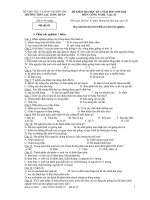 Đề thi học kì 1 môn Công nghệ 10 năm 2019-2020 có đáp án - Trường THPT Lạc Long Quân