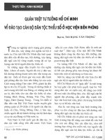 Quán triệt tư tưởng Hồ Chí Minh về đào tạo cán bộ dân tộc thiểu số ở Học viện Biên phòng.