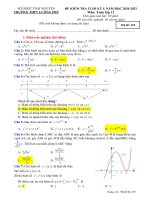 Đề thi học kì 1 môn Toán lớp 12 năm 2020-2021 có đáp án - Trường THPT Lương Phú