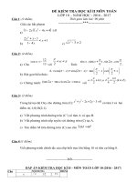 Đề kiểm tra có đáp án chi tiết học kì 2 môn toán lớp 10 năm học 2016-2017 trường THPT Tân phú | Toán học, Lớp 10 - Ôn Luyện