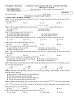 Đề thi học kì 1 môn Vật lý lớp 10 năm 2019 - 2020 sở Vĩnh Phúc | Vật Lý, Lớp 10 - Ôn Luyện