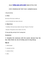 Tải Unit 3 lớp 8 Looking back - Soạn tiếng Anh 8 Unit 3 Peoples of Viet Nam Looking back đầy đủ nhất