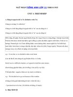 Tải Ngữ pháp Unit 1 lớp 11 Friendship hệ 7 năm - Cấu trúc ngữ pháp tiếng Anh lớp 11 Unit 1 chi tiết nhất