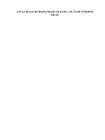 LẬP kế HOẠCH KINH DOANH KHU DU LỊCH LÀNG NGHỀ TỈNH BÌNH PHƯỚC