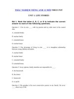 Tải Trắc nghiệm Ngữ pháp tiếng Anh lớp 12 Unit 1 Life Stories - Bài tập Unit 1 lớp 12 Life Stories có đáp án