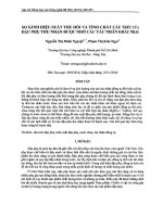 So sánh hiệu suất thu hồi và tính chất cấu trúc của đậu phụ thu nhận được nhờ tác nhân khác nhau