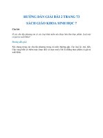 Hướng dẫn giải bài 2 trang 73 sgk Sinh học 7