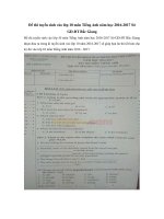 đề thi tuyểnsinh vào lớp 10 môn tiếng Anh năm học 2016 2017 so gd dt bac giang co dap an