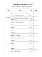 Mẫu phân phối chương trình Tiếng Việt lớp 1 bộ sách Kết nối tri thức với cuộc sống