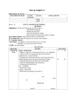 Tải Giáo án Tiếng Anh 11 Unit 11 - Unit 11: Sources of energy