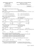 Đề thi học kì 1 môn Vật lí 12 năm 2020-2021 có đáp án - Trường THPT chuyên Nguyễn Bỉnh Khiêm