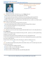 GIẢI CHI TIẾT Đề thi thử môn Sinh – thầy Đinh Đức Hiền – đề ôn 9,10 – đề số 01