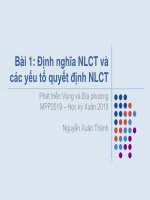 Bài giảng 1. Định nghĩa Năng lực cạnh tranh và các yếu tố quyết định Năng lực cạnh tranh