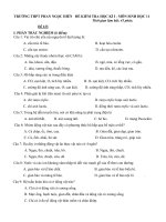 Đề thi học kì 1 môn Sinh học 11 năm 2020-2021 có đáp án - Trường THPT Phan Ngọc Hiển