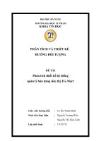 Phân tích thiết kế hướng đối tượng quản lý bán hàng siêu thị