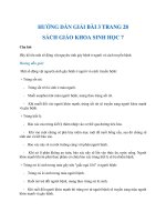 Hướng dẫn giải bài 3 trang 28 sgk Sinh học 7