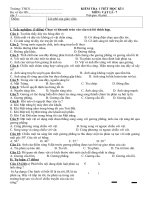 Đề thi thử học kì 1 môn Vật lý lớp 7 năm 2020 - 2021 chọn lọc | Vật lý, Lớp 7 - Ôn Luyện
