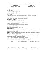 NỘI DUNG ÔN TẬP HỌC KÌ I MÔN: LỊCH SỬ 7