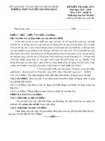 Đề thi học kì 1 môn Ngữ văn 10 năm 2019-2020 có đáp án - Trường THPT Nguyễn Thị Minh Khai