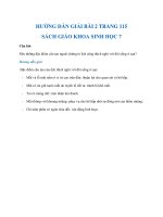 Hướng dẫn giải bài 2 trang 115 sgk Sinh học 7
