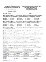 Đề thi thử môn Anh 2019 THPT Thị xã Quảng Trị lần 2