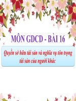 Bai 16 Quyen so huu tai san va nghia vu ton trong tai san cua nguoi khac (1)