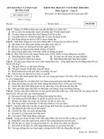 Đề thi học kì 1 môn Lịch sử 12 năm 2020-2021 có đáp án - Trường THPT chuyên Nguyễn Bỉnh Khiêm