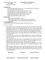 NỘI DUNG ÔN TẬP HỌC KÌ I MÔN: LỊCH SỬ 8