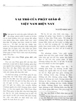 Vai trò của phật giáo ở Việt Nam hiện nay