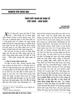 Thúc đẩy quan hệ kinh tế Việt Nam - Hàn Quốc