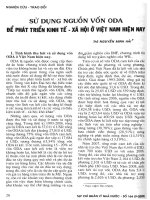 Sử dụng nguồn vốn ODA để phát triển kinh tế - xã hội ở Việt Nam hiện nay.