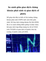 So sánh giữa giao dịch chứng khoán phái sinh và giao dịch cổ phiếu