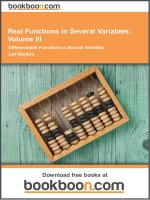 Real Functions in Several Variables: Volume III: Differentiable Functions in Several Variables - eBooks and textbooks from bookboon.com