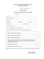 Đơn đề nghị cấp chứng chỉ hành nghề khám bệnh, chữa bệnh