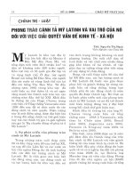 Phong trào cánh tả Mỹ La Tinh và vai trò của nó đối với việc giải quyết vấn đề kinh tế - xã hội.