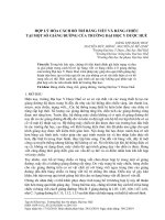 Hợp lý hóa cách bố trí bảng viết và bảng chiếu tại một số giảng đường của trường Đại học Y Dược Huế
