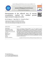 Xác định vùng ảnh hưởng đến công trình lân cận của phương pháp cố kết hút chân không khi xử lý nền đường đất yếu