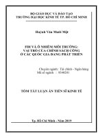 Tóm tắt Luận án Tiến sĩ Kinh tế Mạng lưới quan hệ, đổi mới mô hình kinh doanh và kết quả hoạt động của doanh nghiệp khởi nghiệp tại Việt Nam