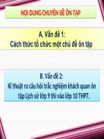 Kỹ thuật ra câu hỏi trắc nghiệm khách quan ôn tập Lịch Sử lớp 9 thi vào 10 THPT
