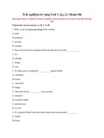 Tải Trắc nghiệm từ vựng Unit 1 lớp 12: Home life hệ 7 năm - Từ vựng tiếng Anh lớp 12 Unit 1 có đáp án