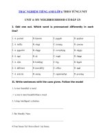 Tải Đề kiểm tra tiếng Anh 6 Unit 4 My neighbourhood - Bài tập Unit 4 lớp 6 My neighbourhood có đáp án