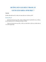 Hướng dẫn giải bài 2 trang 35 sgk Sinh học 7